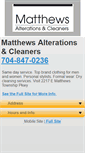 Mobile Screenshot of matthewsalterationsandcleaners.com